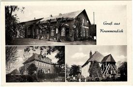 1960 Krummendiek an der Bekau - Gasthof, Kirche, Schule