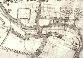 1775 Ausschnitt aus dem Stadtplan der Stadt Wilster