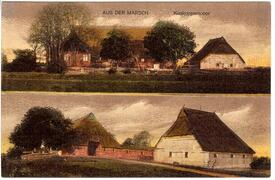 1942 Bauernhöfe in Kuskoppermoor in der Gemeinde Nortorf in der Wilstermarsch