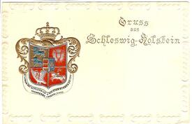 1898 Erinnerung an die Schleswig-Holsteinische Erhebung 1848 Schleswig-Holsteinisches Wappen