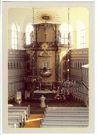 1990 St. Bartolomäus Kirche zu Wilster - Innenraum mit dem Altar