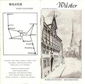 1950 Faltblatt Wilster  Marschenstadt -  Kulturstätte