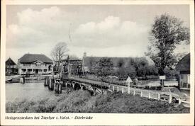 ca. 1964 Heiligenstedten, hölzerne Klappbrücke über die Stör