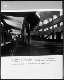 1935 Innenraum und Emporen der St. Bartholomäus Kirche zu Wilster