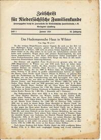 1958 Artikel - Das Hudemannsche Haus in Wilster
