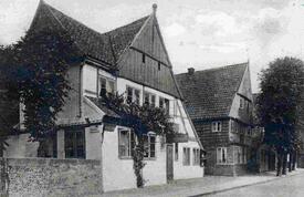 1925 Häuser an der Dorfstraße in Wewelsfleth, Kirchspielvogtei