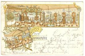 1895 Vom Musiker Wilhelm Nagel geschriebene Ansichtskarte an seine Ehefrau in der Stadt Wilster