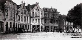 1902 Westseite des Marktplatzes in Wilster