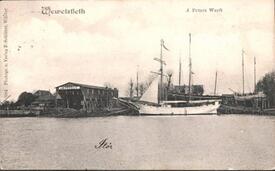 1904 Peters Werft an der Stör in Wewelsfleth in der Wilstermarsch
