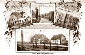 1912 Heiligenstedten, Pfarrhaus, Schloßstraße, Aussichtsturm Julianka, Bahnhof