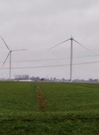 2019 - 13. März - Abgerissener Flügel einer Windkraftanlage in Poßfeld in der Gemeinde Nortorf in der Wilstermarsch