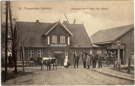 1910 Bahnhofs-Hotel in Landscheide, Bahnhof St. Margarethen