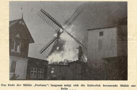 1971 - am 12. November 1971 wurde die Mühle FORTUNA in Hochfeld in der Wilstermarsch ein Raub der Flammen